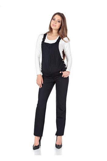 BUSA Pregnant Gabardine Gardener Black
