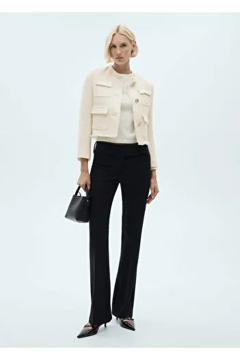 MANGO Woman Tweed jacket with pockets