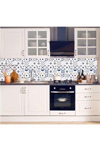 Bigaimaj Geometric Patterned Soft Tiles - Kitchen Countertop, 60Cmx100Cm, Self-Adhesive Foil Coating