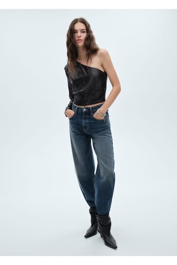 MANGO Woman Asymmetrical Sequin Blouse