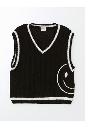 LC Waikiki Lcw Kids Black Friendship Temperature Sweater