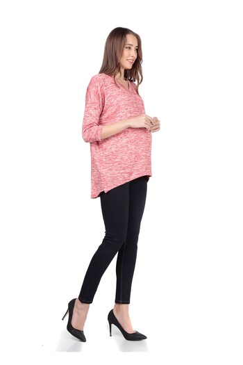 BUSA Red Maternity V-Neck Blouse