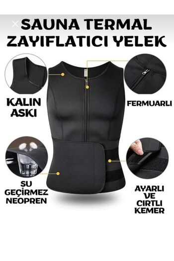 Ankaflex Unisex Sauna Corset - Belly Fat, Sweat Jacket, Thermal Heat Insulated Body Vest