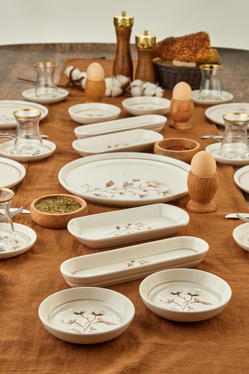 Erbaşlar Kardelen Luxury Relief 21 Piece Breakfast Set for 6 People, Set