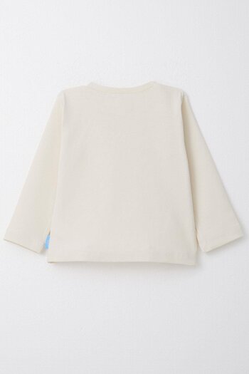Breeze 1-4 Years Boy Ecru Long Sleeve T-Shirt