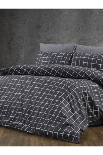Faiend Cotton Double Duvet Cover Set with Fade-Resistant Anti-Fluffy Fitted Sheets