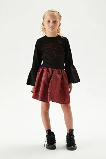 Tyess Bg Store Girl's Burgundy Skirt Ns23Fwt4315