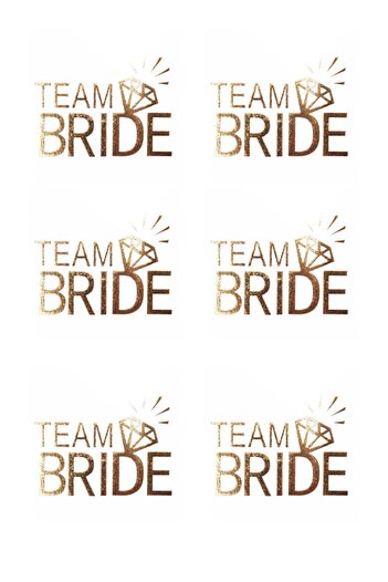 Flash Tattoos® Diamonda Team Bride Geçici Dövme