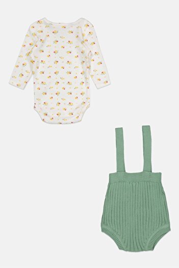 Stitch & Bean Toddlers Girl 2 Pcs Pull On Jumper And Bodysuit Set, White