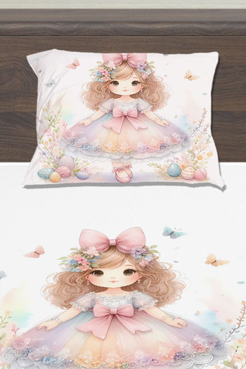 Else Dekor Little Princess Patterned Girl's Single Pillowed Elastic Sheet Set 100X200Cm