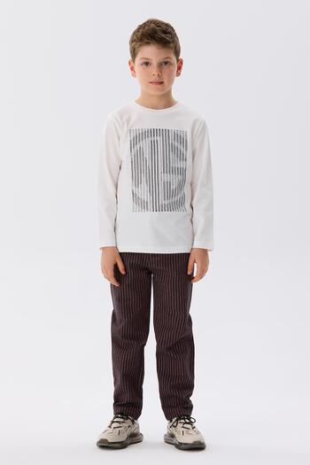 Nebbati BG Store Boy's Ecru T-Shirt