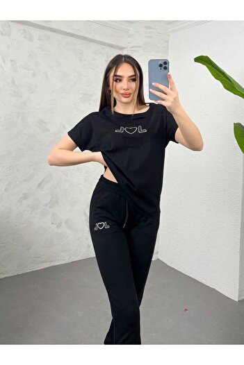 Koza Butik Γυναικείο Κέντημα Λεπτομερές Σετ Φούτερ Basic 3814-23