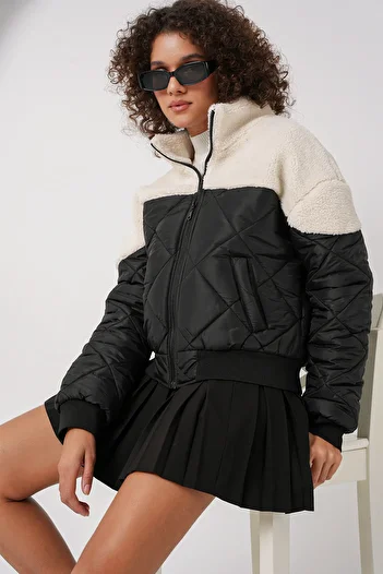 Bigdart Ecru prošívaná bunda Puffer Jacket 5195