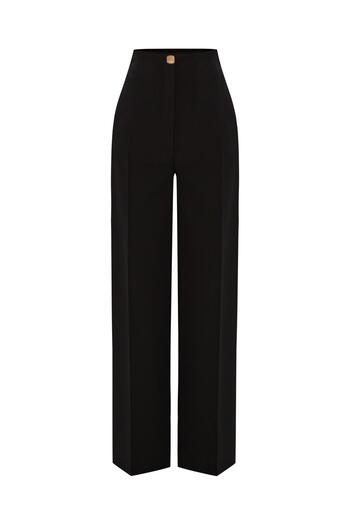 Exquise High Waist Wide Leg Regular Trousers