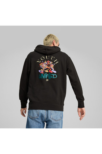 Puma Downtown Graphic Hoodie Unisex Black Hoodie