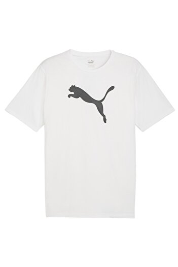 Puma Pánské neformální bavlněné tričko Teamrise Logo - 65870504 Bílé