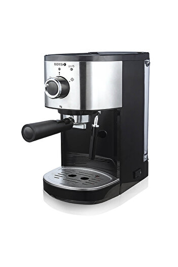 DOTS Espresso Machine with A Transparent 1.2 Liter Water Tank - 1250 Watt - Black
