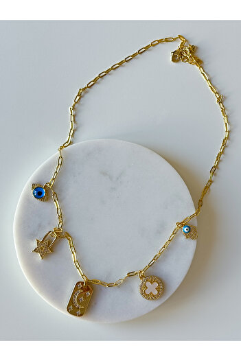 CHARMLUCKY Steel Charm Necklace