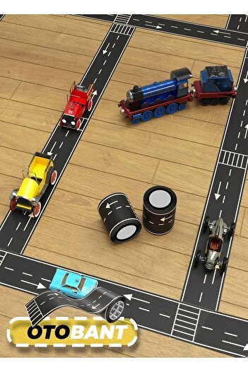 Bundera Otobant 20 Metre Eğitici Ve Eğlenceli Yol Yapım Road Tape Şerit Oyun Bandı Eğitici Oyuncak