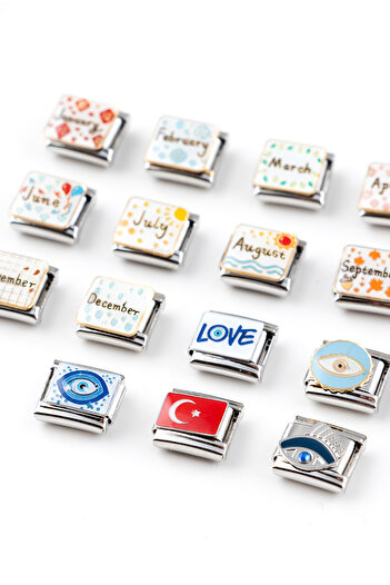 Sortie Aksesuar Kedi Figürlü Paslanmaz Çelik İtalyan Charm Bileklik Kişiselleştirme Eki Link