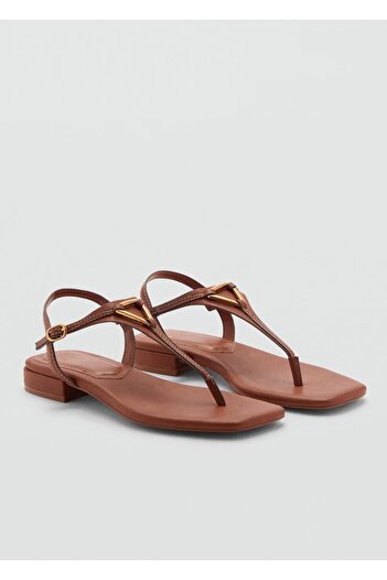 MANGO Woman Metal Detailed Sandals
