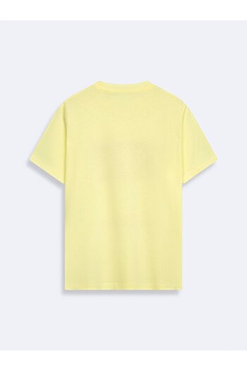 Ltb California Written Palm Printed Yellow T-Shirt
