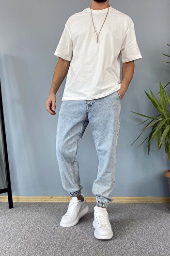 Alışveriş Sokağı Boyfriend Jogger Jeans with Elastic Legs