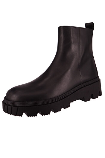 GABOR Damen Elegante Black Leder Stiefelette - F-Weite 31.820