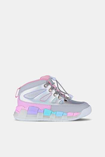 Vicco Ellen Lighted Girl's Preschool Gray Boots