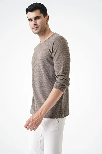 CHUBA Men's Roll Collar Knit Detailed Thin Sports Knitwear Sweater 21w305