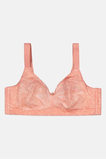 Tchibo Women Unlined Non Padded Premium Soft Bra, Coral