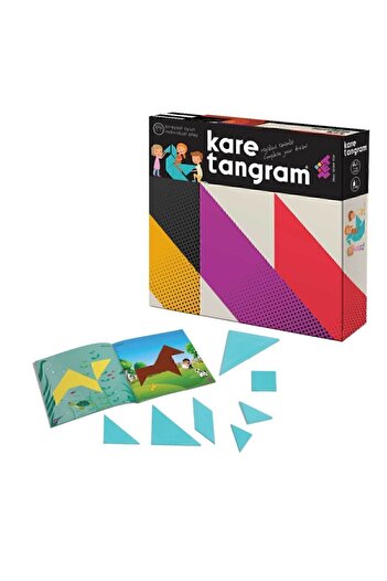 Zetzeka Square Tangram Brain Teaser (7 Pieces 36 Different Shapes) 3+ Age 1+ Players