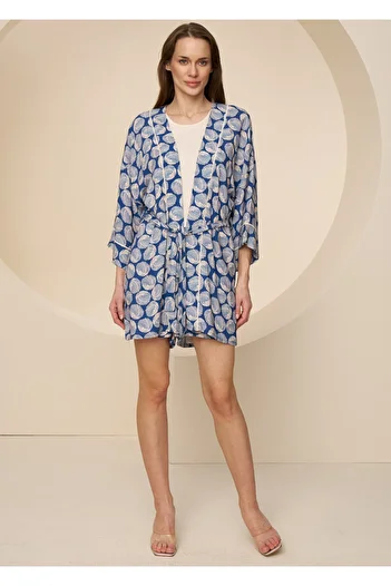 CAROLINE 3-Piece Morning Set with Shorts Pockets