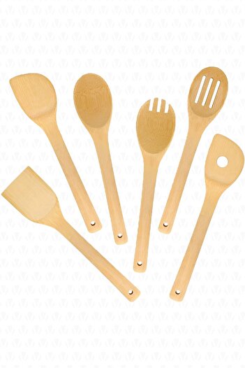 valletta Delgado Non-Stick Anti-Scratch Heat Resistant 6 Piece Bamboo Serving Set