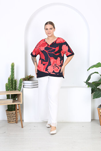 XL Modam Women's Sandy Fabric Plus Size Tunic