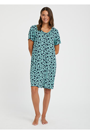 CAROLINE Short Sleeve Buttoned Nightwear
