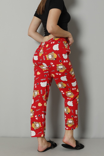 DONEX Economical Cotton Patterned Rotation Print Comfortable Single Bottom Pajama Bottoms