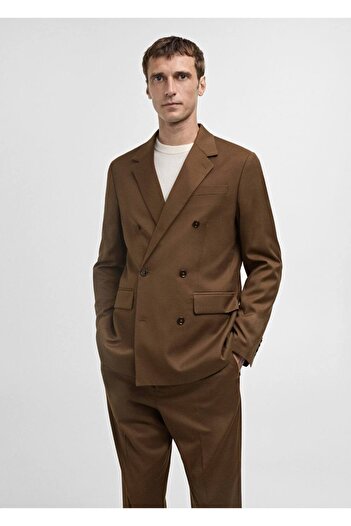 MANGO Man Double Breasted Button Slim Fit Blazer Jacket