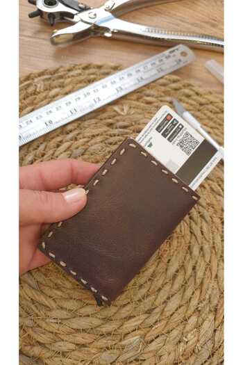 GoGoPlus Monies Mechanismed Hand Stitched Card Holder