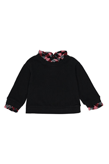 Panço Baby Girl Long Sleeve Black Knitted Knitwear