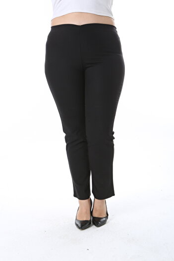 özle fashion Pantaloni de damă cu talie înaltă din lycra, cu picioare înguste, mărime mare