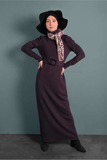 Alvina Shoulder Garned Throat Dress 40362
