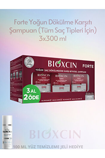 Bioxcin Forte Intensive Anti-Hair Shampoo (for All Hair Types) 3X300 ml