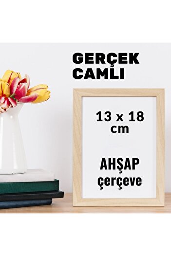 CreaWitch 13X18 Real Glass Wooden Photo Picture Frame Standing Backboard or Wall Hanging Plain Glass