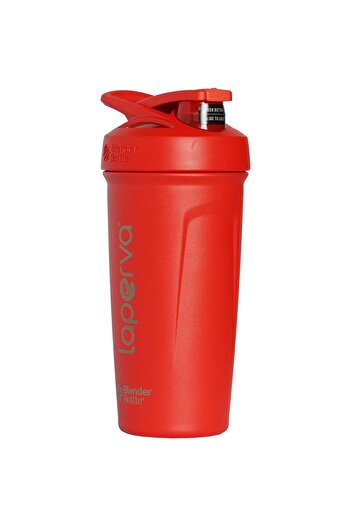 Laperva Blender Bottle Stainless Steel Shaker, Red