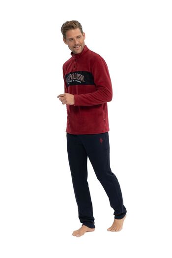 U.S. Polo Assn. Us Polo Assn. Men's Long Sleeve Fleece Two Thread Tracksuit Pajamas Set S25826