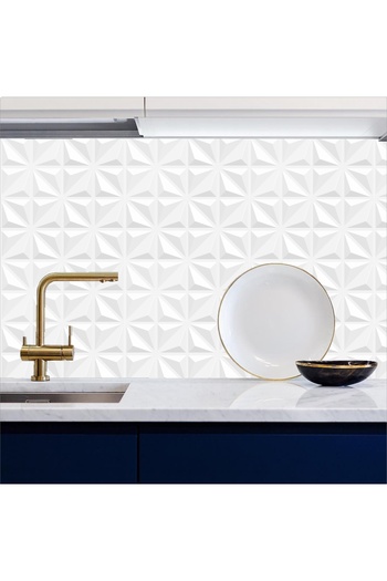 Bigaimaj Acoperire Folie Bucatarie White Stone - 60 Cmx 100 Cm