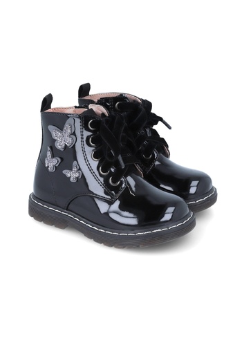 Garvalin Girls' ankle boots with butterflies, Garvalin, black