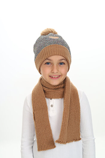Sevimli Girl's Beret Scarf Set 4-10 Years