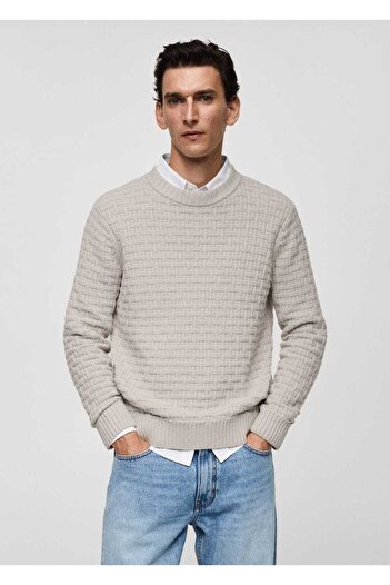 MANGO Man Cross Knitted Sweater